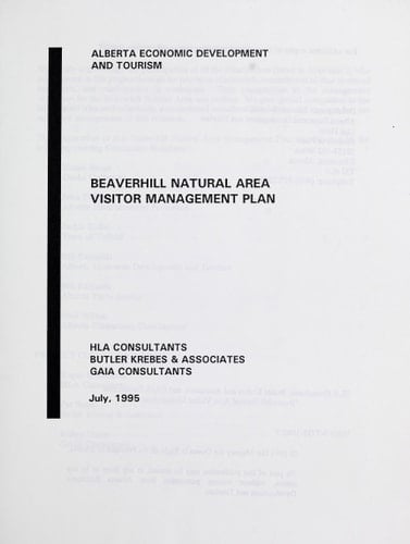 Beaverhill Natural Area visitor management plan
