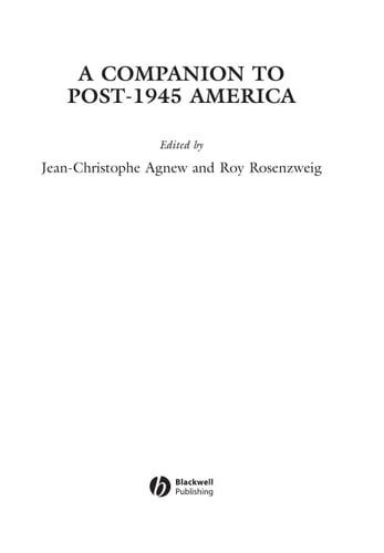 A Companion to Post-1945 America