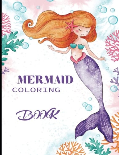Big Fantasy Coloring Book in Grayscale - 25 Illustrations Color: Mermaid Coloring Book Cute Mermaids, Grayscale Adult Coloring Book featuring Fairies