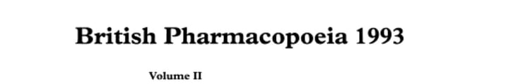 British Pharmacopoeia 1993