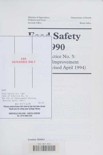 Food Safety Act 1990