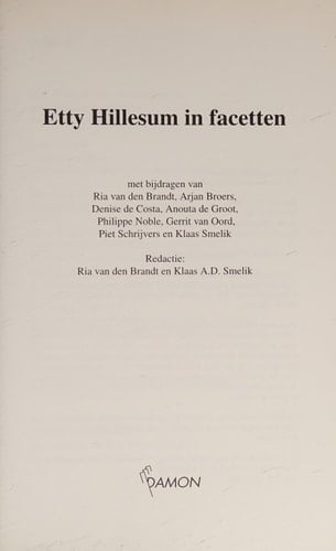 Etty Hillesum in facetten
