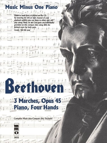 Beethoven Three Marches for Piano Duet (1p/4h)