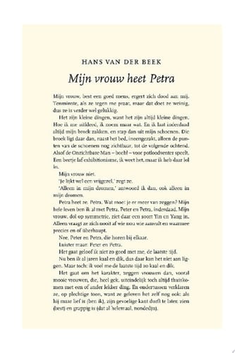 Mijn vrouw heet Petra