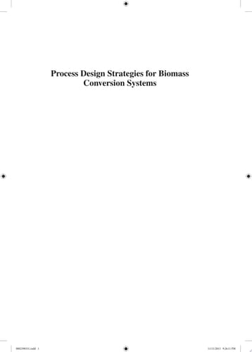 Process Design Strategies for Biomass Conversion Systems