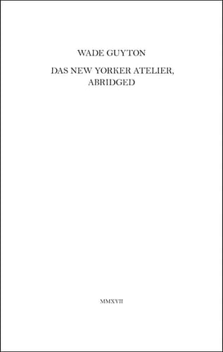 Wade Guyton: Das New Yorker Atelier, Abridged