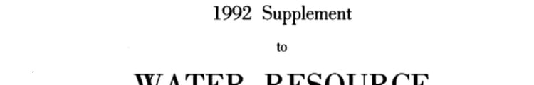 Water Resource Management A Casebook in Law and Public Policy, 1992 Supplement