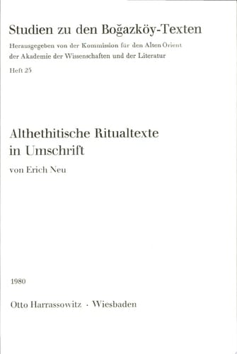 Althethitische Ritualtexte in Umschrift
