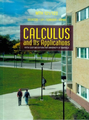 Calculus and Its Applications 5th Custom Edition for University at Buffalo