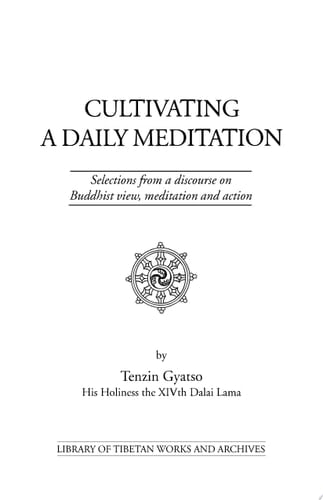 CULTIVATING A DAILY MEDITATION