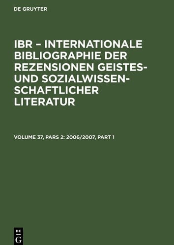 2006/2007 A: Autoren-Index. B: Rezensenten-Index. C: Titel-Index. d: Sachgebiets-Index. e: Zeitschriften-Index