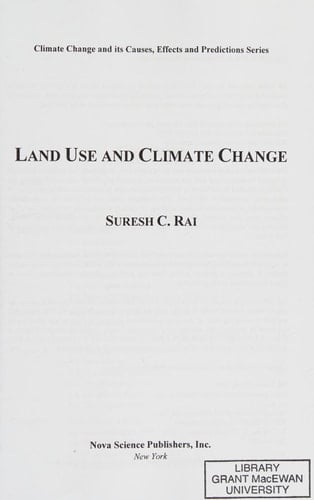 Land Use and Climate Change