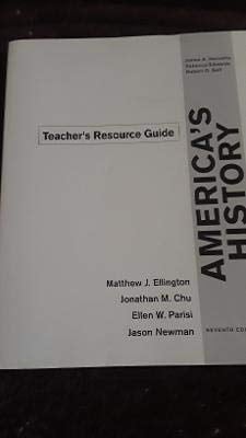 America's History - Teacher's Resource Guide