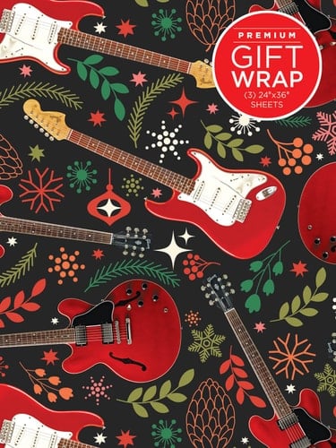 Hal Leonard Wrapping Paper - Red Guitar Theme
