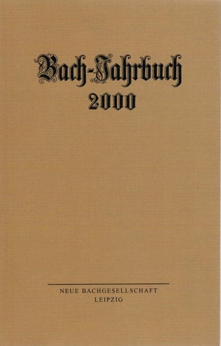 Bach-Jahrbuch 2000.