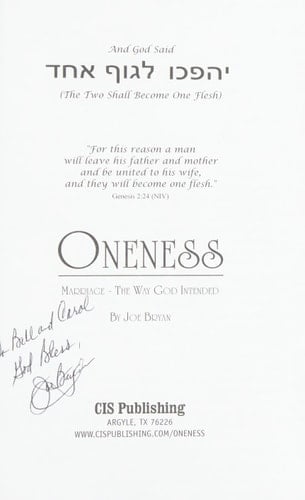 Oneness Marriage the Way God Intended