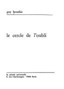 Le cercle de l'oubli