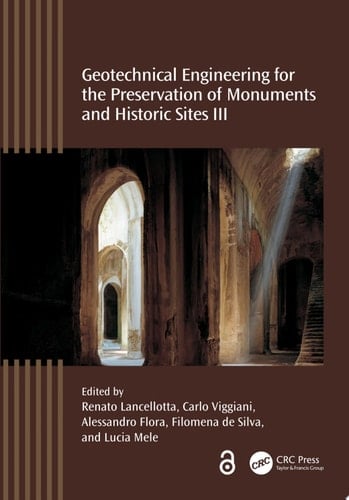 Geotechnical Engineering for the Preservation of Monuments and Historic Sites III