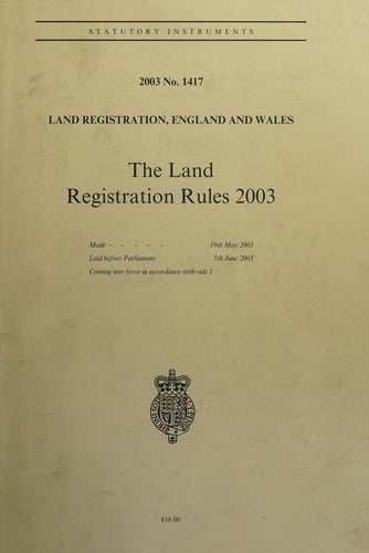 Land Registration Rules 2003