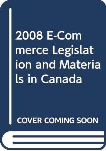 E-commerce Legislation and Materials in Canada
