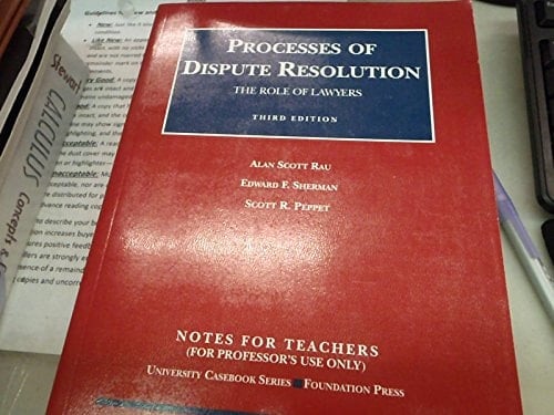 Notes for Teachers to Processes of Dispute Resolution The Role of Lawyers