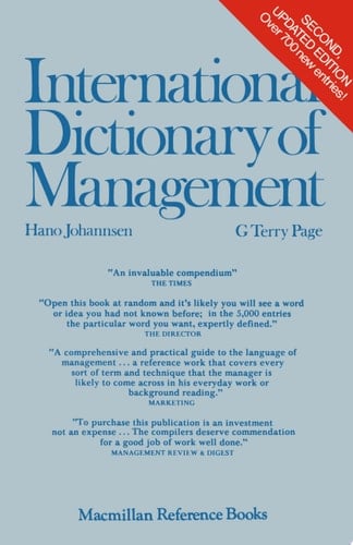 International Dictionary of Management