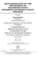 Reauthorization of the Department of Transportation's Hazardous Materials Safety Program