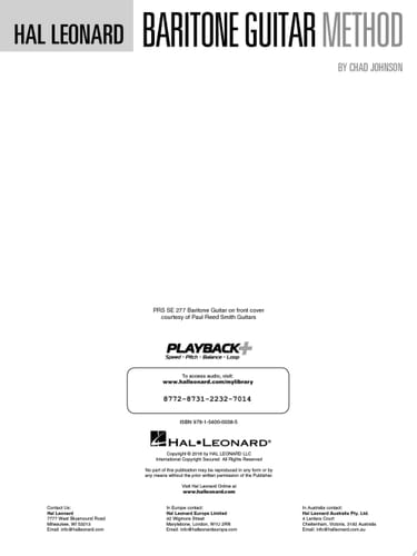 Hal Leonard Baritone Guitar Method