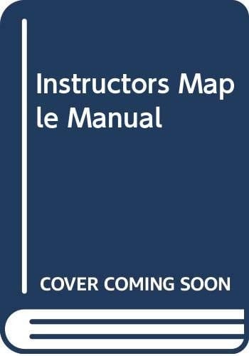 Instructors Maple Manual