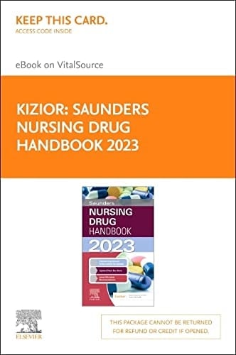 Saunders Nursing Drug Handbook 2023 - Elsevier E-Book on VitalSource (Retail Access Card)