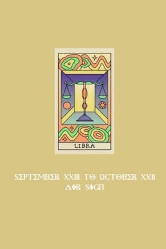 Matte Finish 6x9 LIBRA Zodiac Sign Cover Notebook (200 lined pages): Zodiac Signs Collection (Signs of the Zodiac Notebook Collection)