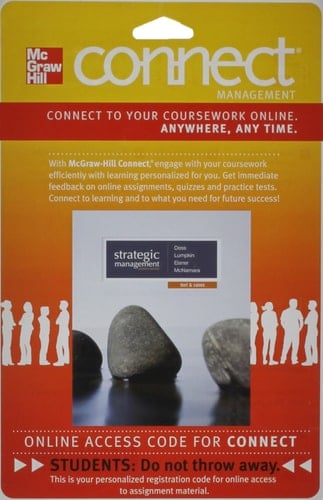 Connect Strategic Management: Text & Cases with LearnSmart 1 Semester Access Card for Dess, Strategic Management: Text and Cases
