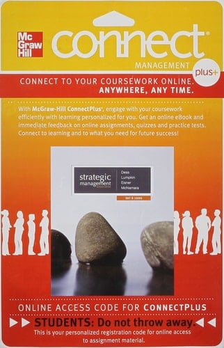Connect 1-Semester Access Code Card for Dess, Strategic Management: Text and Cases