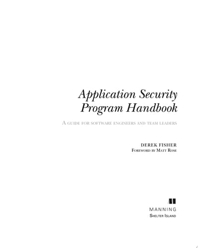 Application Security Program Handbook