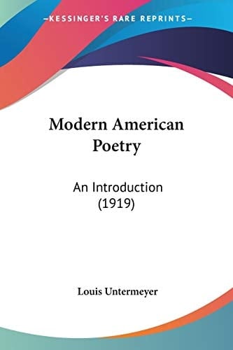 Modern American Poetry: An Introduction (1919)