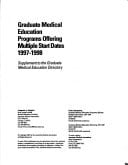 Graduate Medical Education Programs Offering Multiple Start Dates (1997-98)