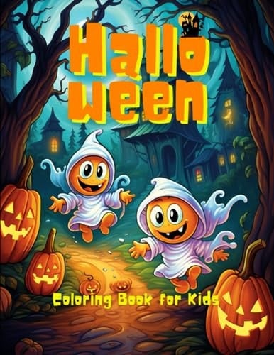Halloween Coloring Book for Kids: Spooky Halloween Themed Coloring Book for Kids Ages 4 - 8