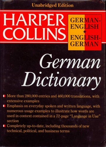Harpercollins German English English German Dictionary