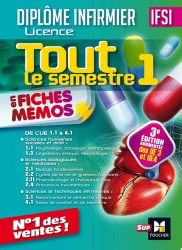 IFSI Tout le semestre 1 en fiches mémos - Diplôme infirmier - 3e édition