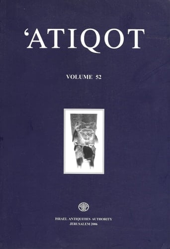 'Atiqot 52 Studies in the Persian and Hellenistic Periods