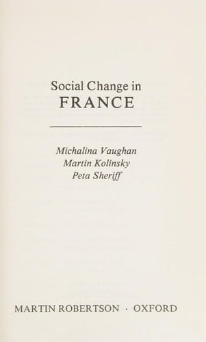Social Change in France