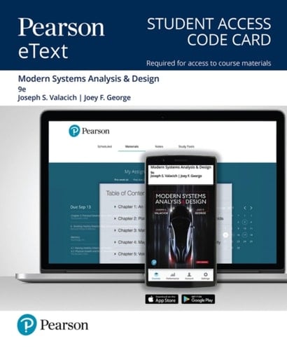 Modern Systems Analysis and Design -- Pearson eText