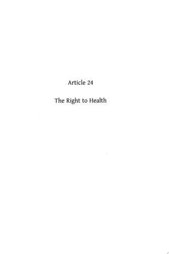 A Commentary on the United Nations Convention on the Rights of the Child, Article 24: The Right to Health
