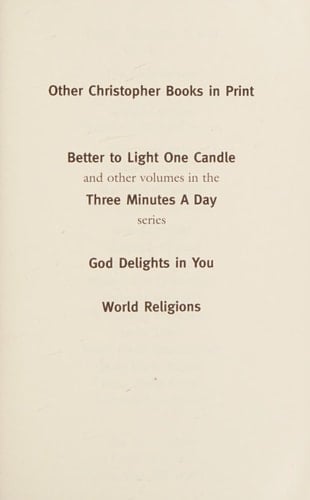 Three Minutes a Day It's Better to Light One Candle Than Curse the Darkness