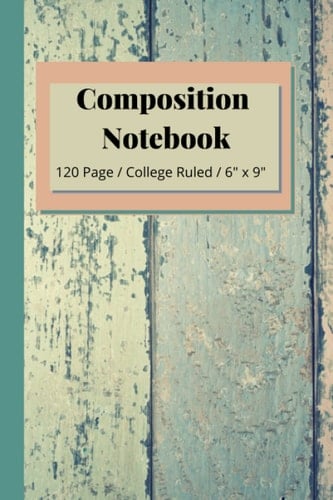 Composition Notebook: Wooden Plank Composition Notebook / Vintage Rainbow Composition Notebook