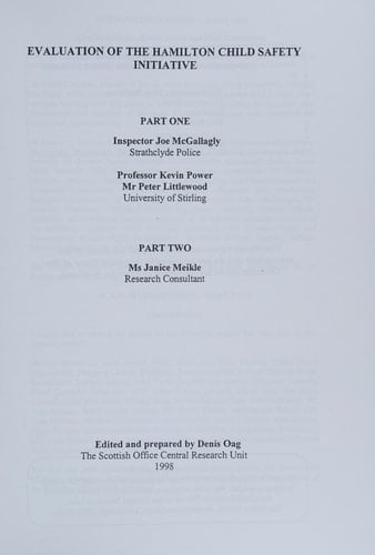 Evaluation of the Hamilton Child Safety Initiative