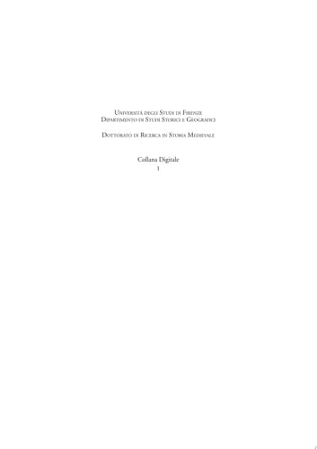 Storia di un dottorato storia medievale nell'Università di Firenze ...