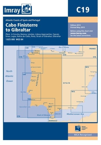 C19 Cabo Finisterre to Gibraltar 1:825,000 Wgs 84