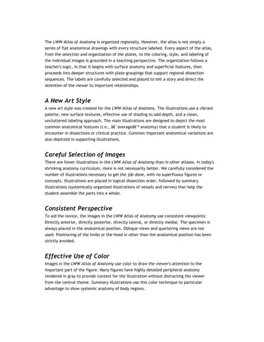 Lippincott Williams & Wilkins Atlas of Anatomy