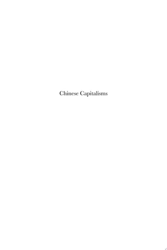 Chinese Capitalisms